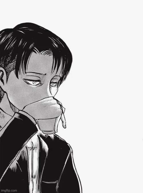 Levi sipping tea 