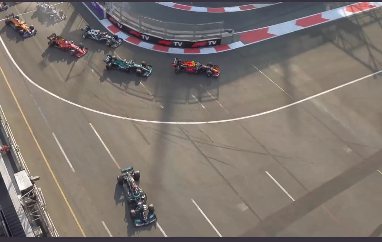 Lewis Hamilton going wide 