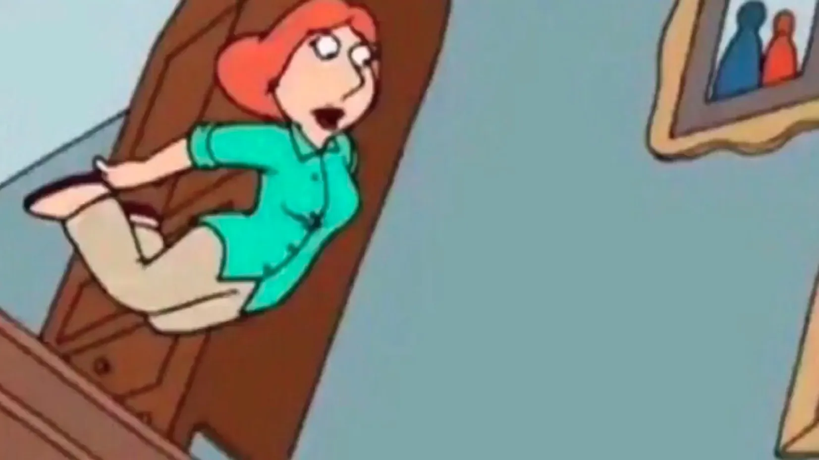 Lois falling down stairs 
