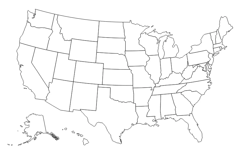 MAP OF USA 