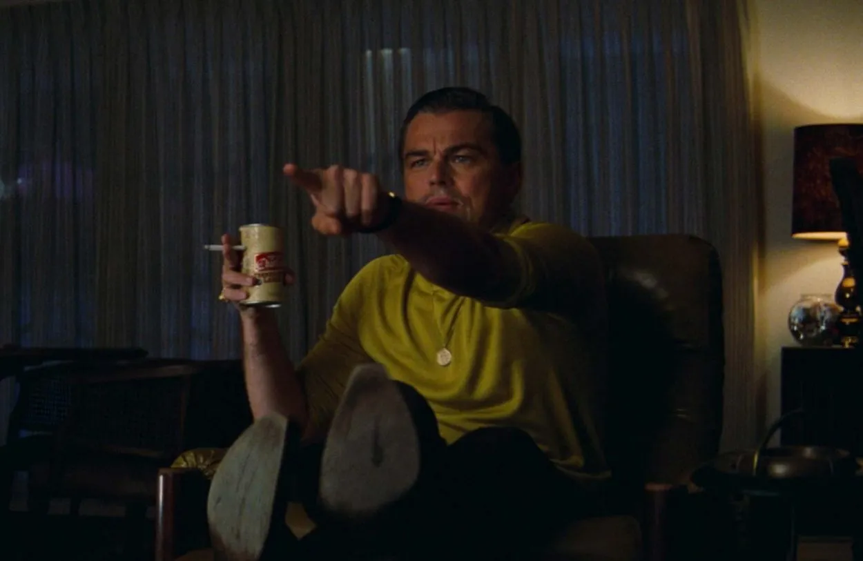 Man pointing at TV 