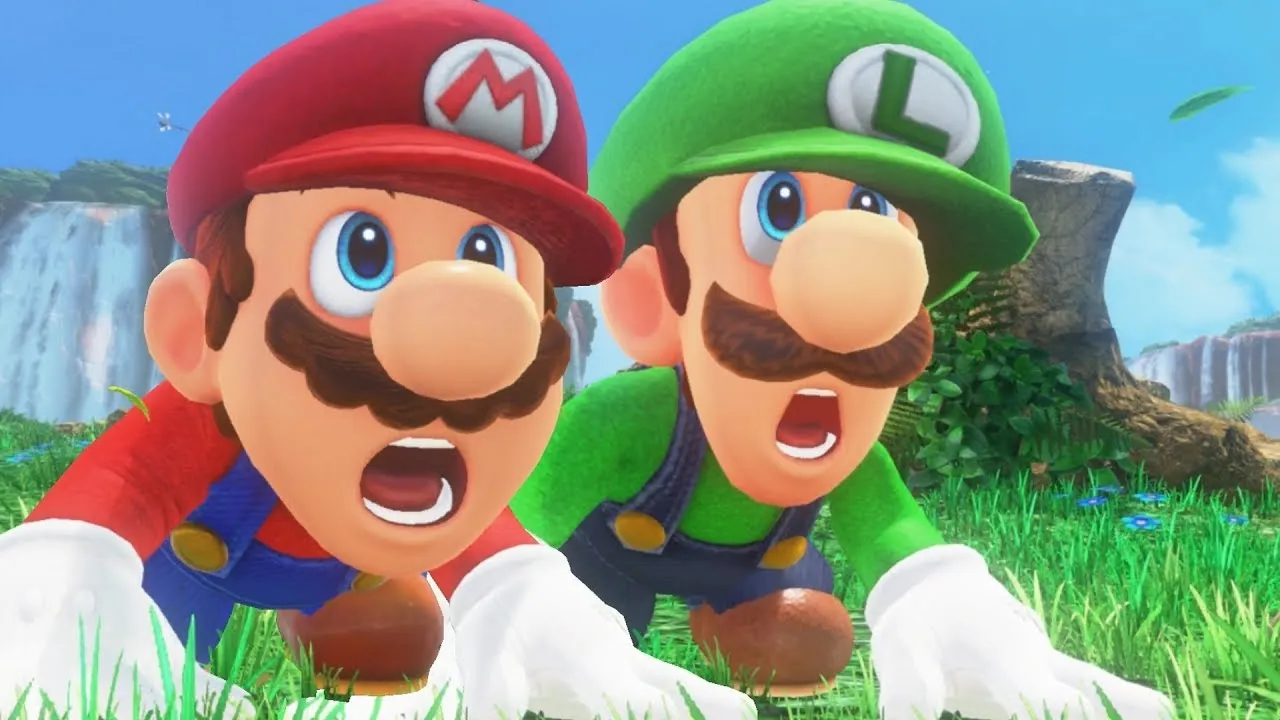 Mario Luigi mouth gape 
