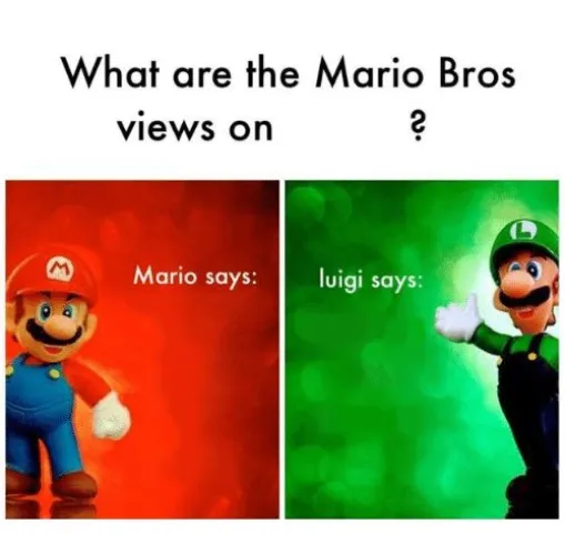 Mario vs luigi 