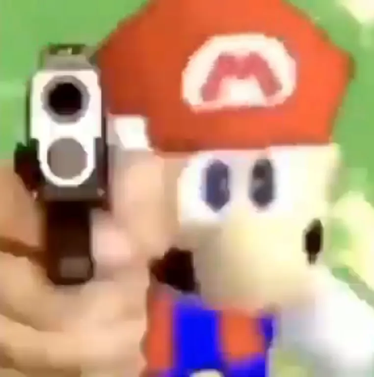 Mario with gun 