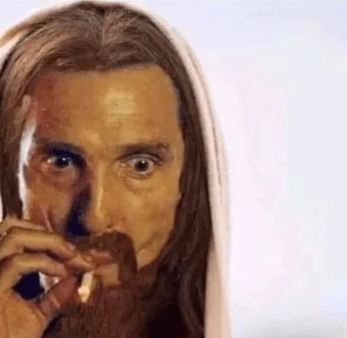 Matthew McConaughey Jesus Smoking 