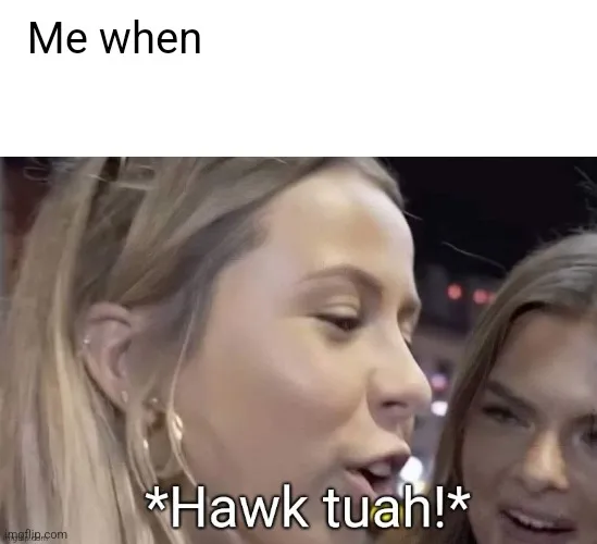 Me when - hawk tuah girl