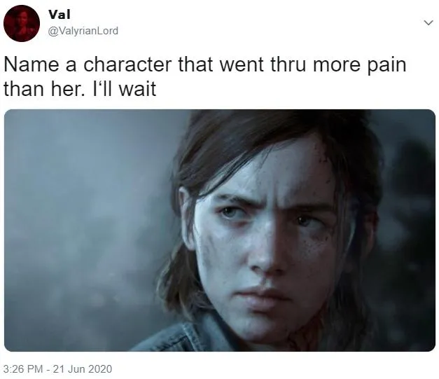Name a character that went thru more pain than her. I'll wait 