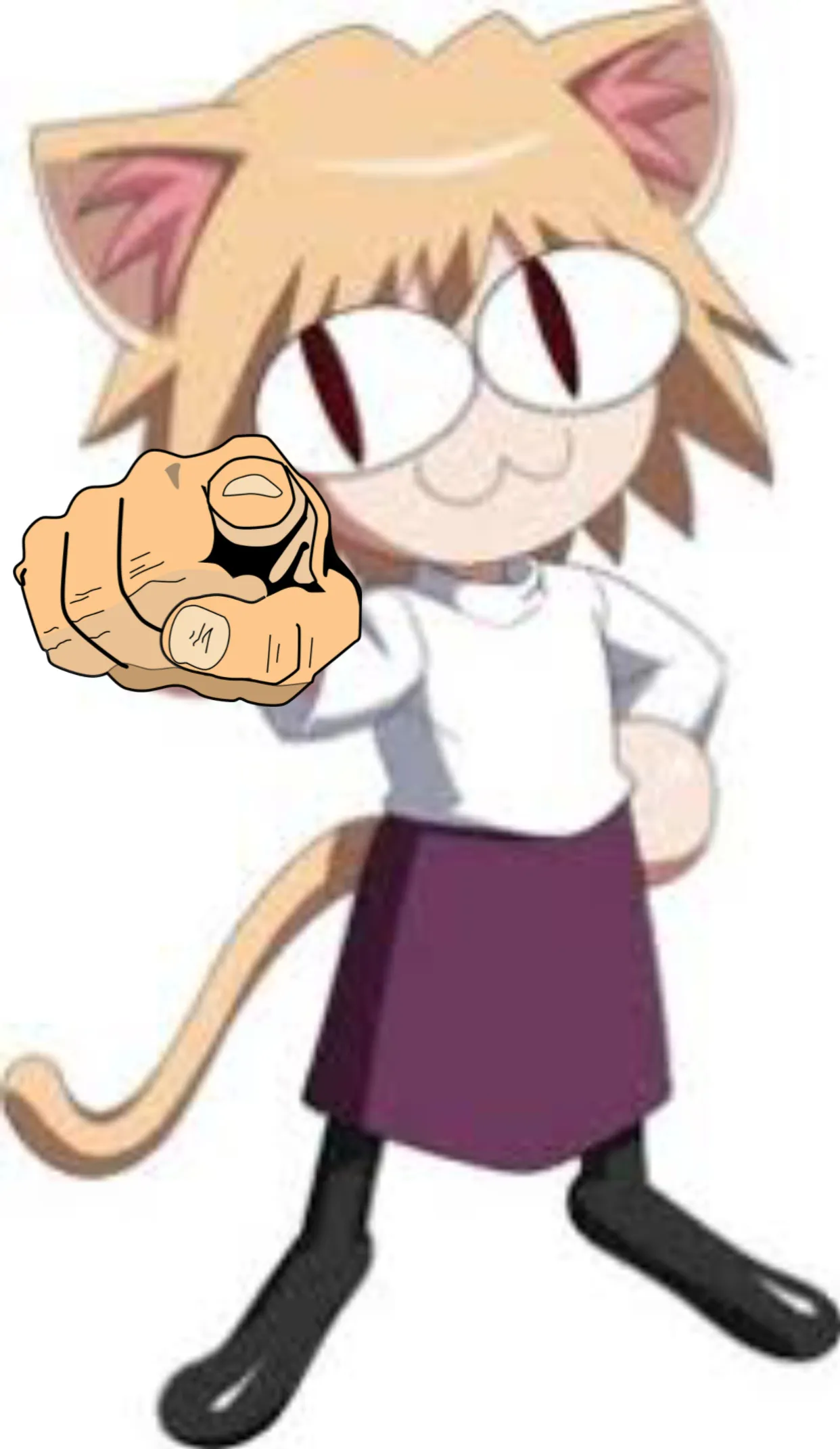 Neco Arc points at you 