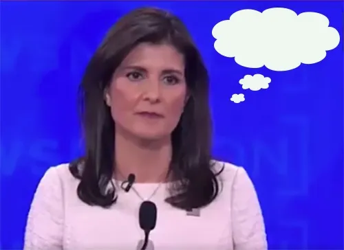 Nikki Haley blank stare