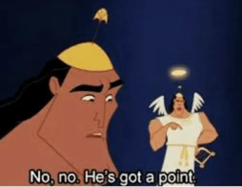 No, no. He's got a point 