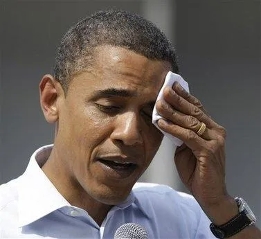 Obama relieved sweat 