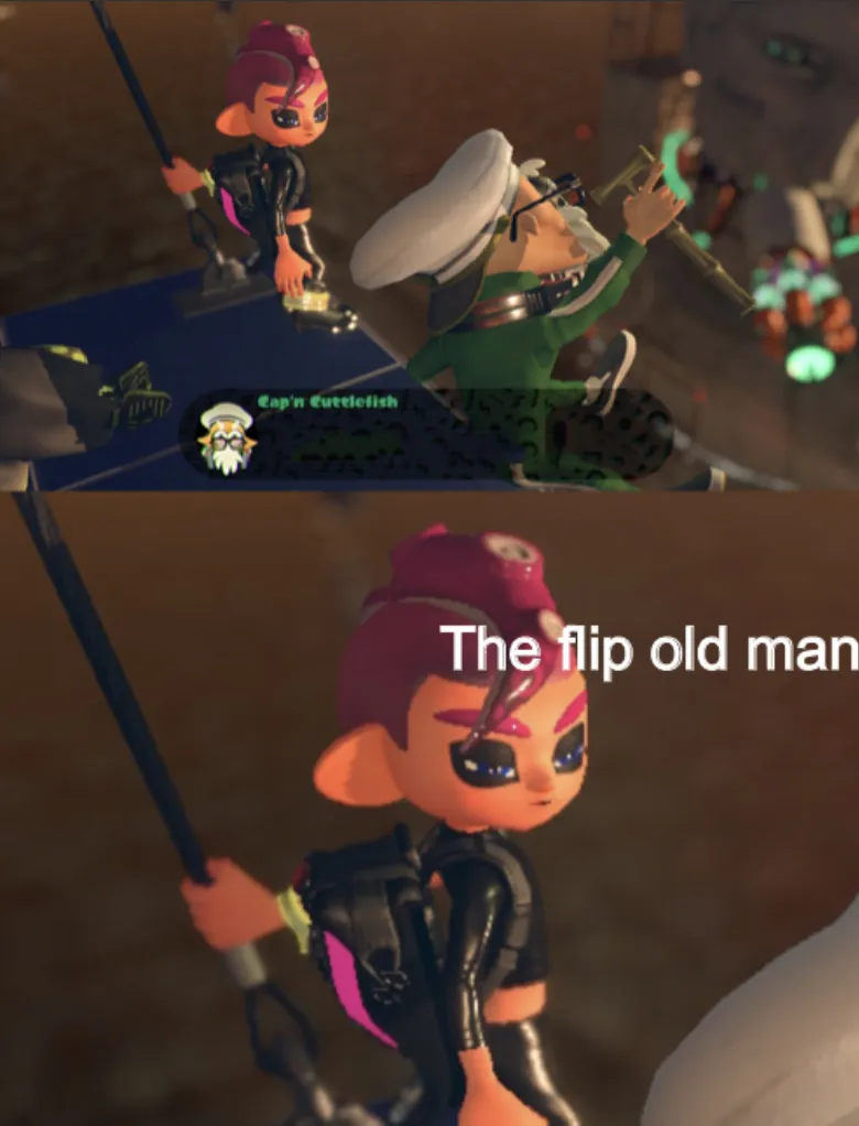 Octoling boy the flip old man 
