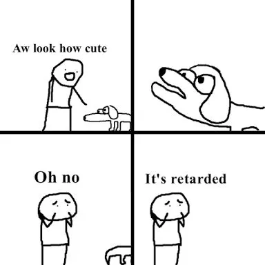 Oh no its retarted 