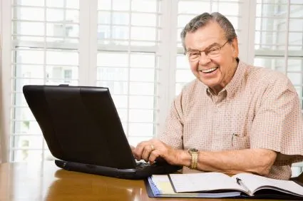 Old Man on Computer 