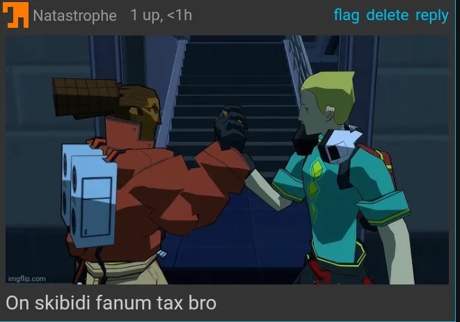 On skibidi fanum tax bro