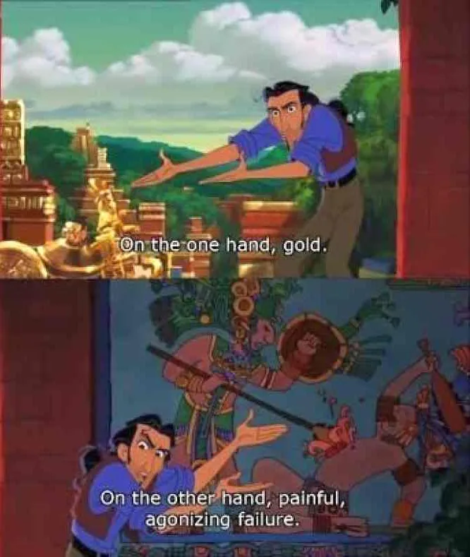 On the one hand gold 