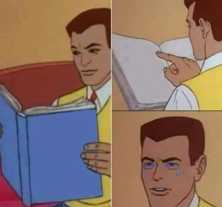 Peter Parker Reading Book & Crying 