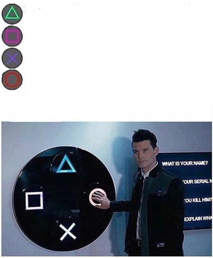 PlayStation button choices 