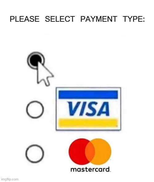 Please select payment type: 