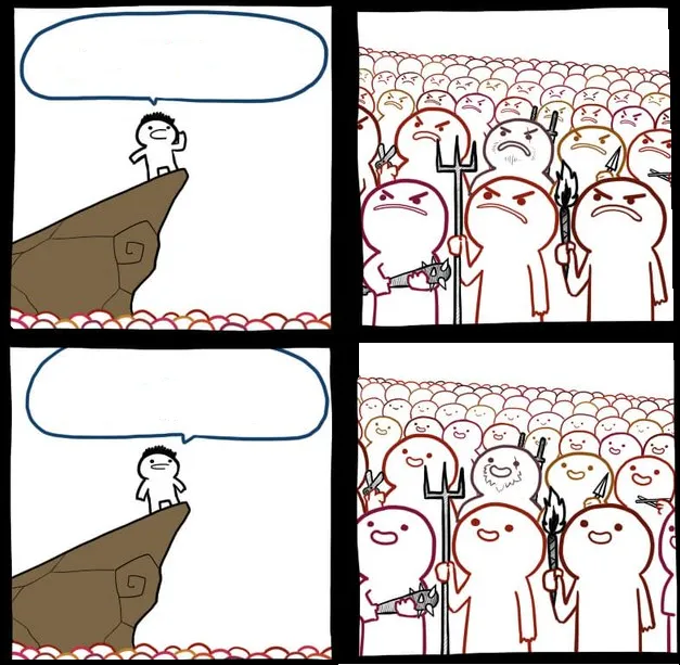 Preaching to the mob 