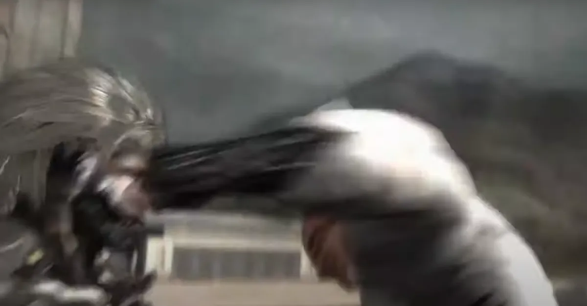 Raiden getting punched 