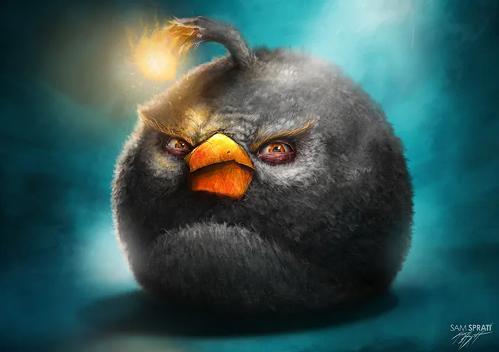 Realistic Bomb Angry Bird 