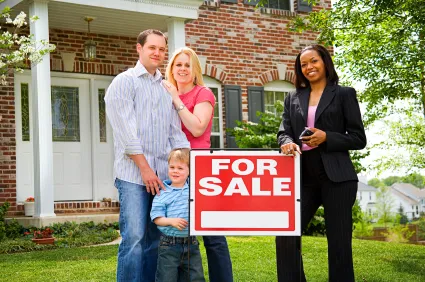 Realtor with clients 