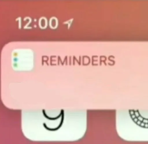Reminder notification 