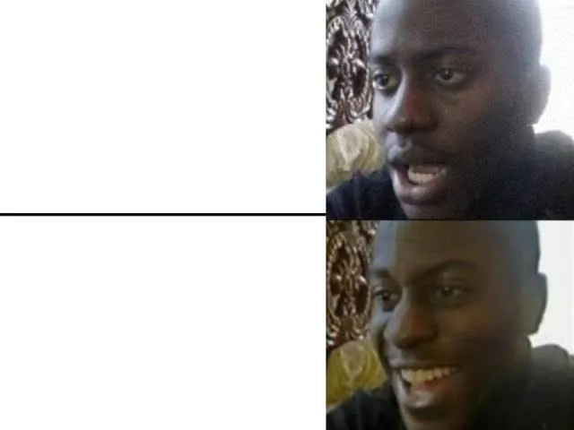 Reversed dissappointed black guy 