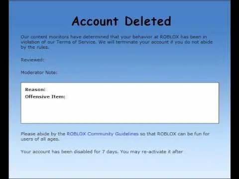 Roblox 2009 Banned Message 