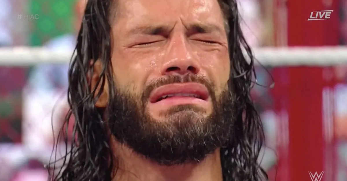 Roman Reigns crying 