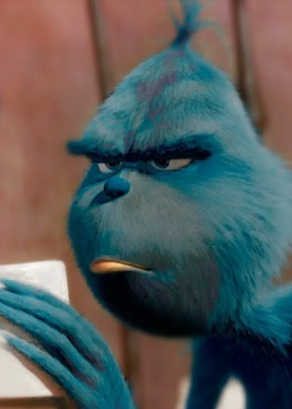 Sad blue grinch