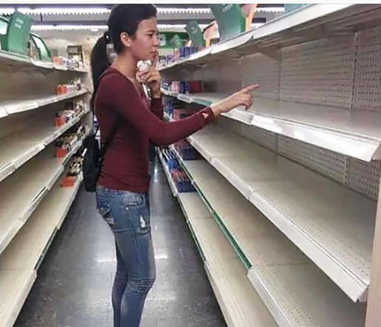 Searching empty shelves 