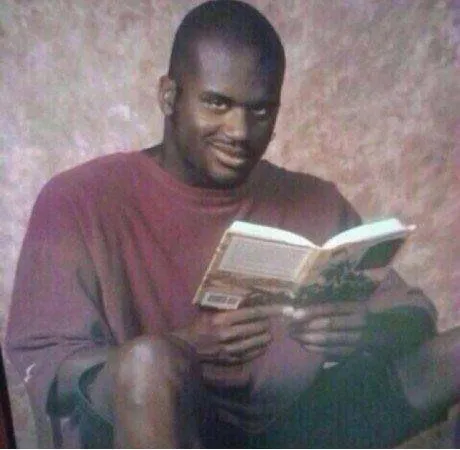 Shaq reading meme 