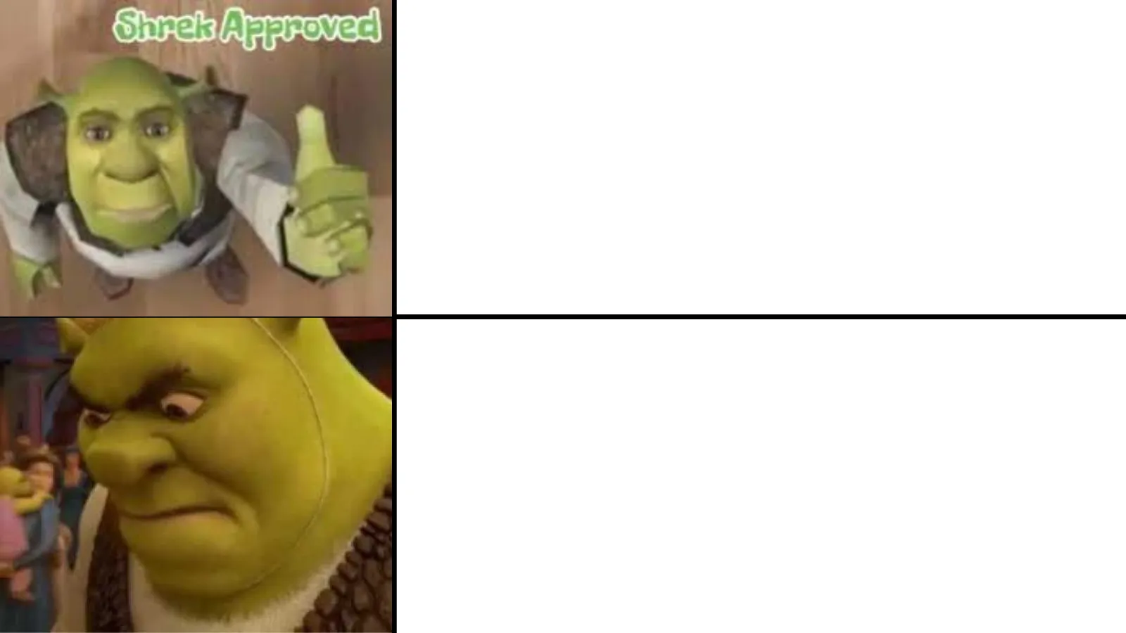 Shrek likes and dislikes 