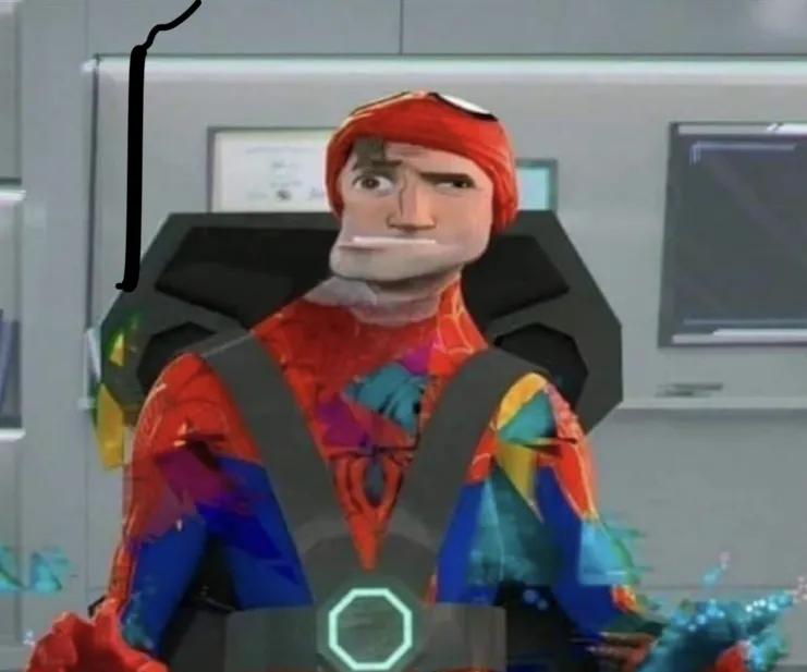Spiderman Spider Verse Glitchy Peter 