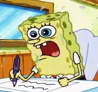 Spongebob Writing 