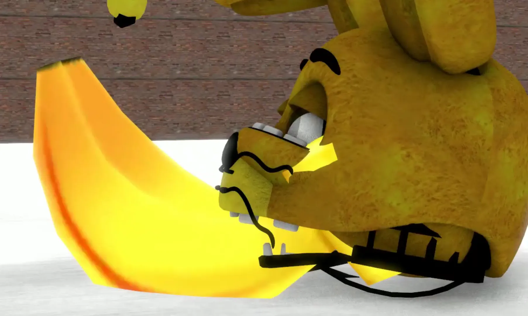 Spring bonnie eats Banana. 