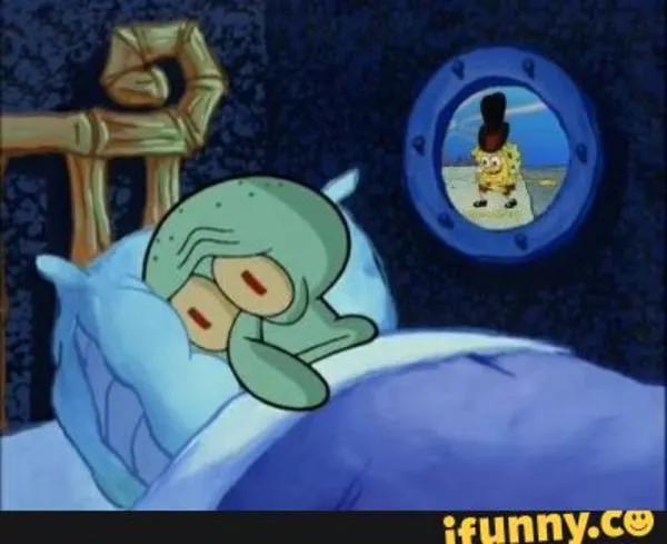 Squidward In Bed 