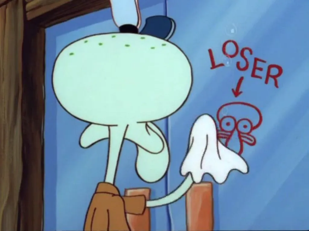 Squidward cleaning loser 