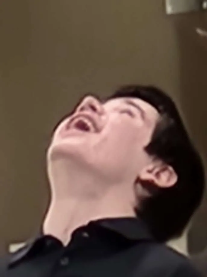 Staring Happily at the Ceiling. 