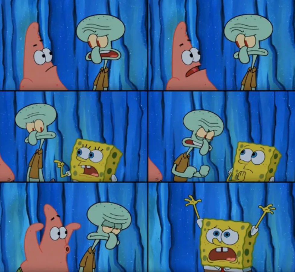 Stop it Patrick, you're scaring him! (Correct text boxes) 