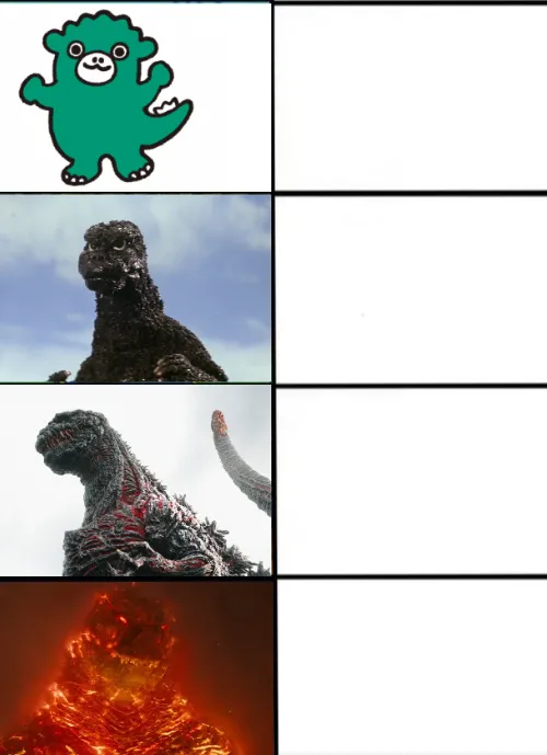 Strength of Godzilla 4-panel 