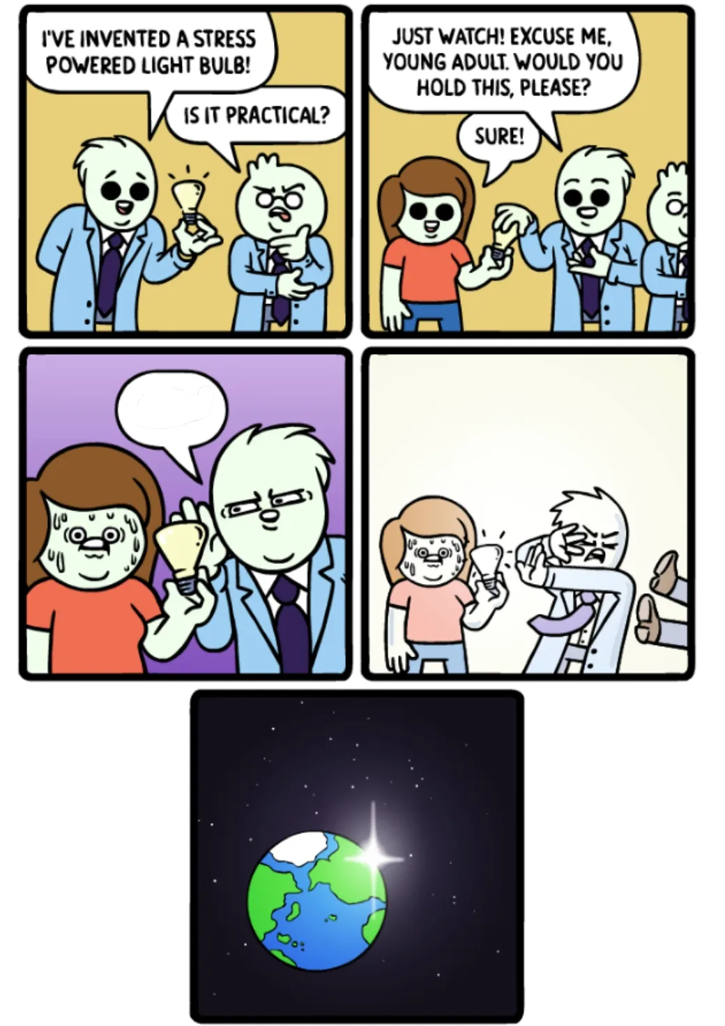 Stress Powered Lightbulb 