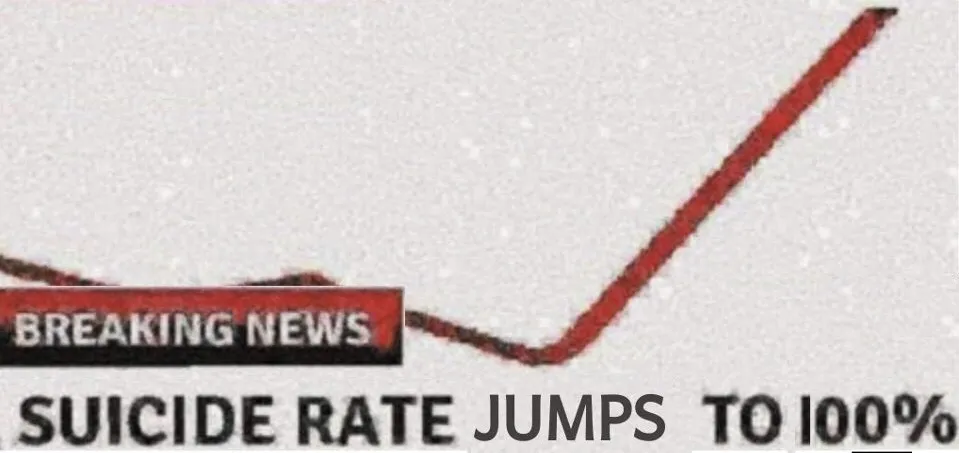 Suicide rate 100% 