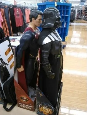 Superman Behind Darth Vader 