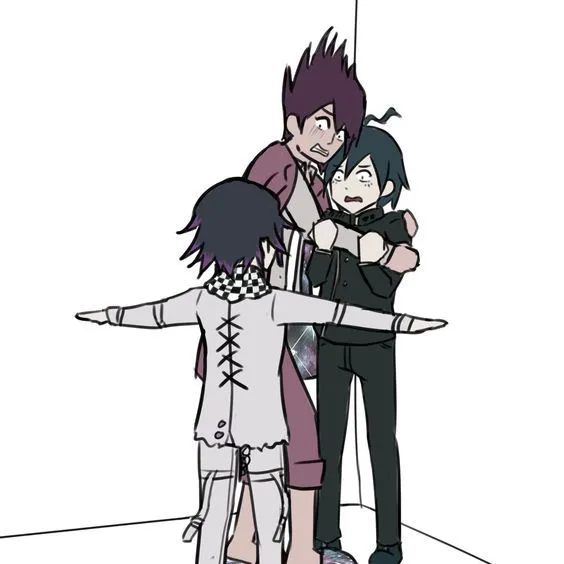 T-posing kokichi traps kaito and shuichi 