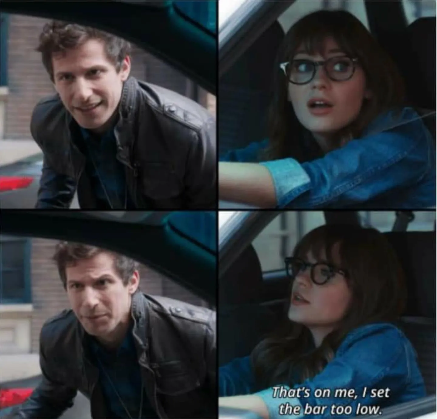 That’s on me. I set the bar too low 