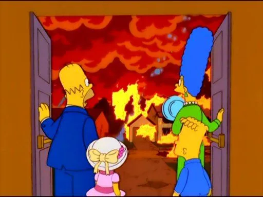 The Simpsons Hell fire 