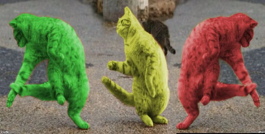 Three Dancing RayCats 